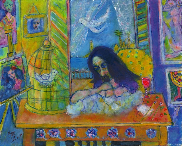 Artist in his studio. 2002