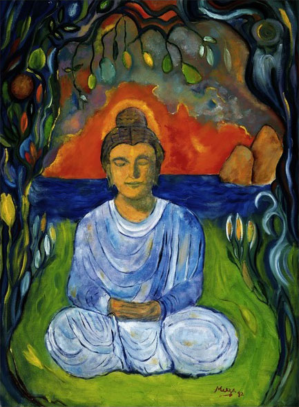 Buddha Meditating by the Beach. 1982