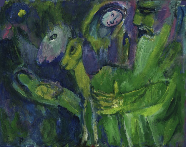 Old Punjabi shepherd and his young wife. 2001