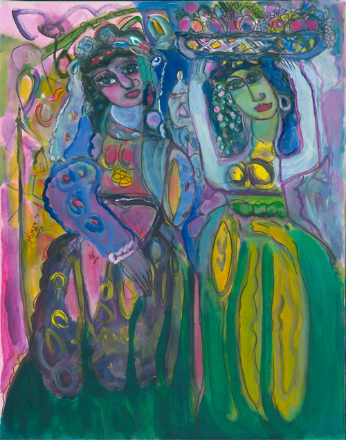 Two sisters on their way to a wedding. 2010