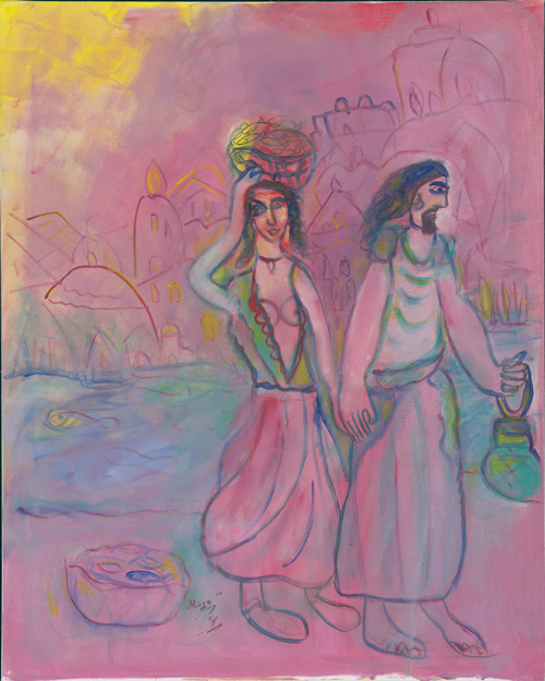 Fisherman of Bhaba Bhit and his newlywed wife. 2009