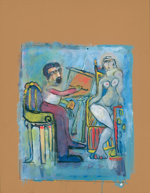 Artist and his model. 2010